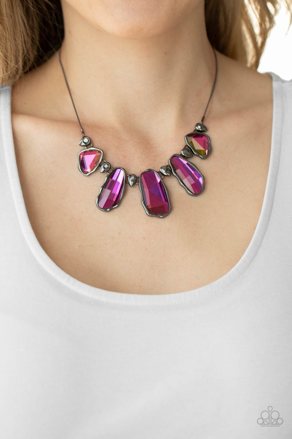 Cosmic Cocktail - Multi Oil Spill Necklace
