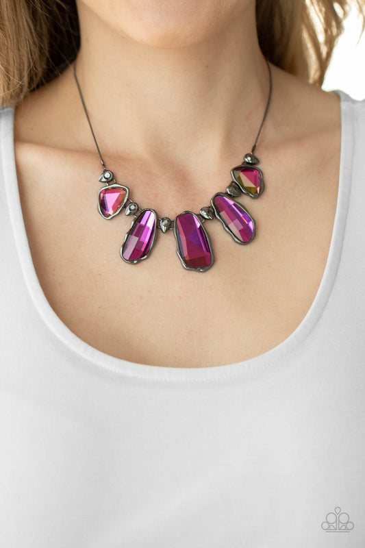 Cosmic Cocktail - Multi Oil Spill Necklace