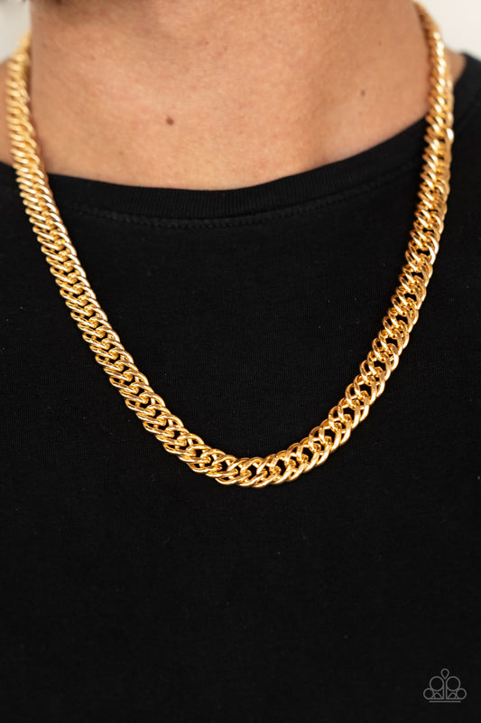 Winners Circle - Gold Mens Necklace