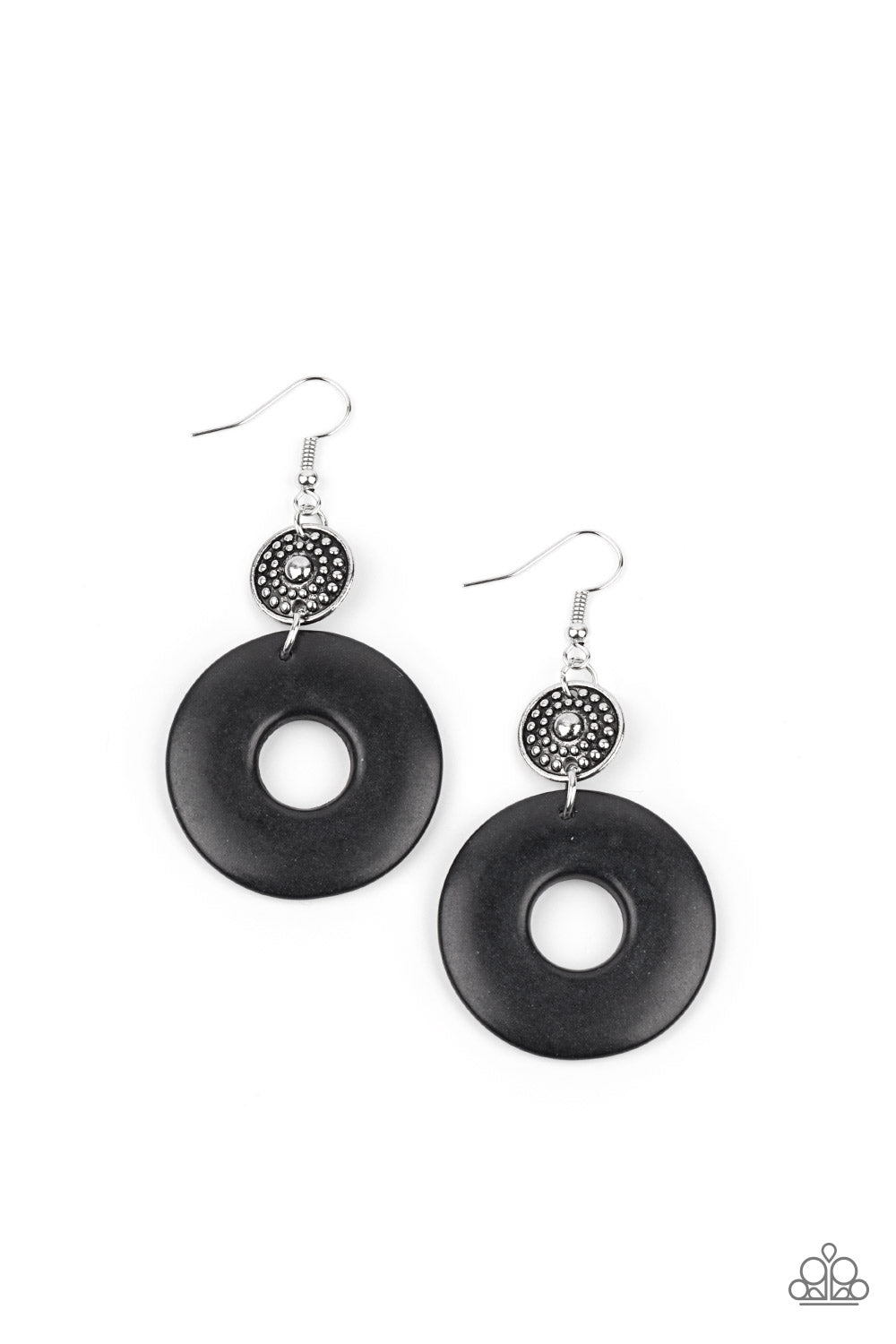 Earthy Epicenter - Black Earring