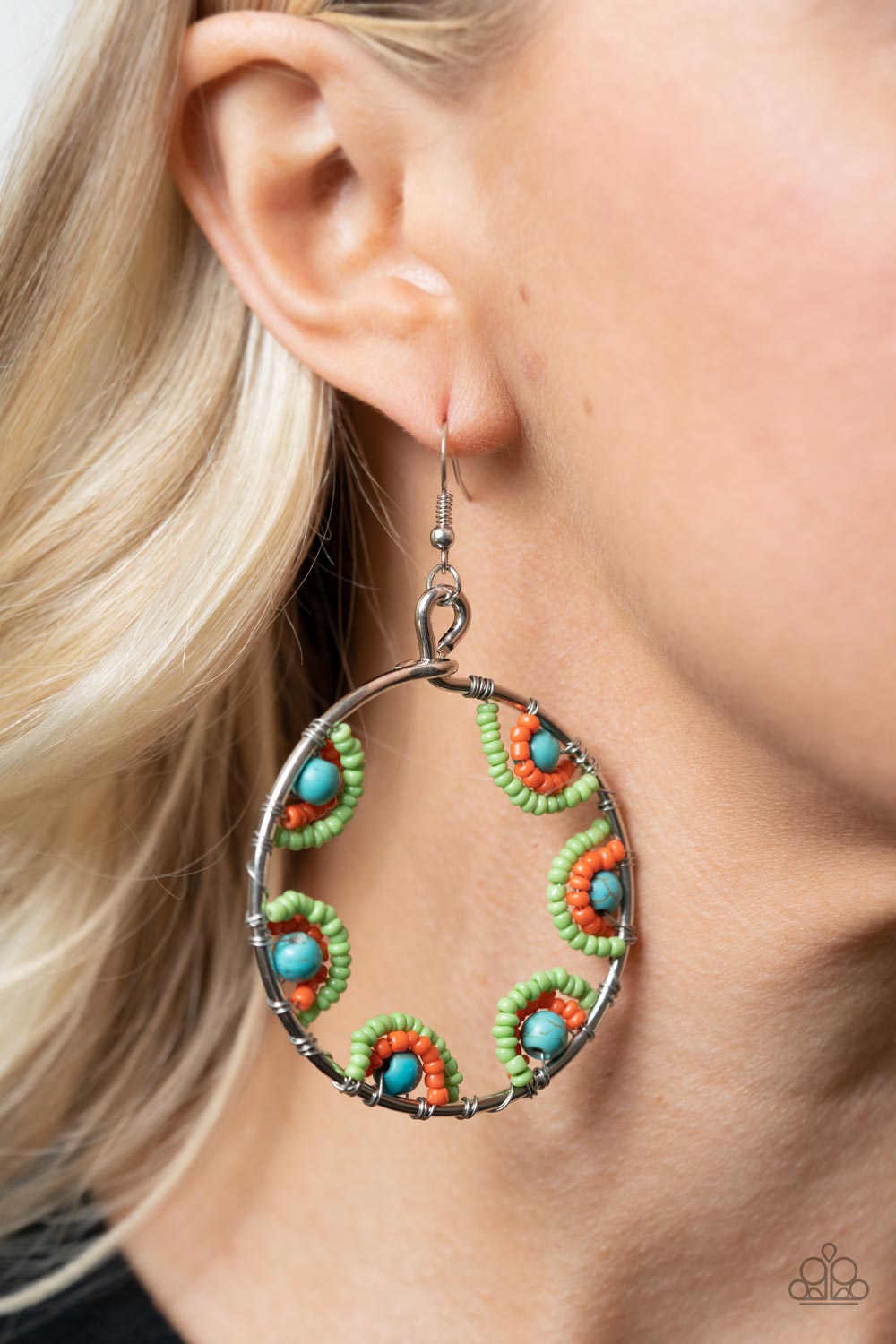 Off The Rim - Multi Seed Bead Earring