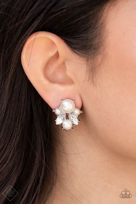 Royal Reverie - White Earring