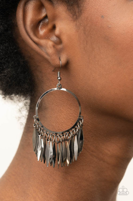 Radiant Chimes - Black Earring
