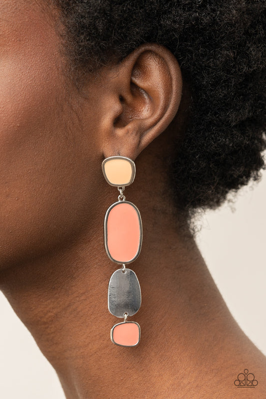 All Out Allure - Orange Earring