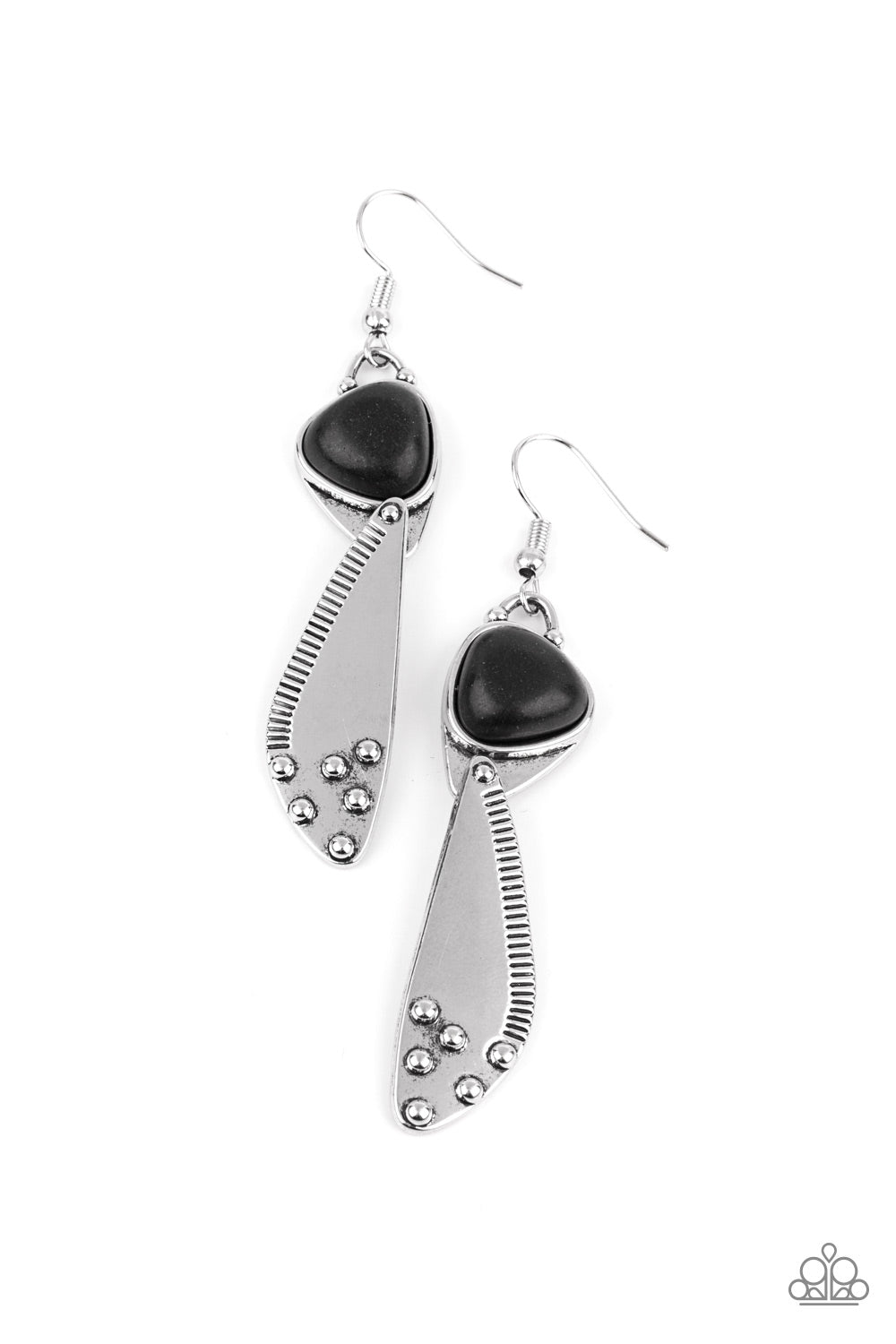 Going-Green Goddess - Black Earring