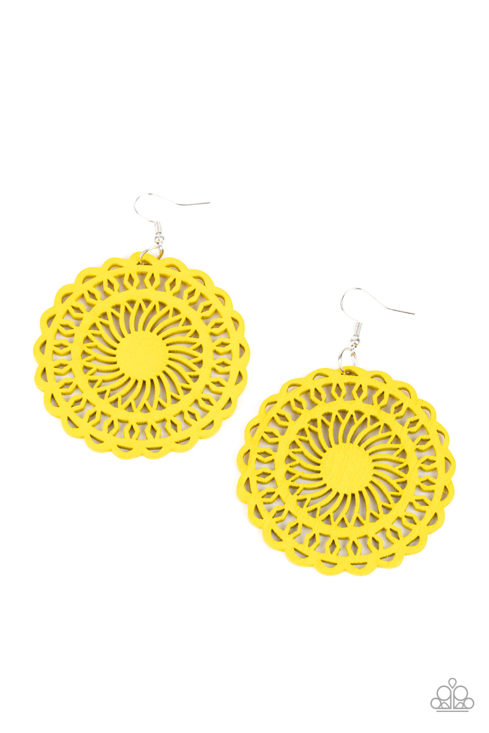 Island Sun - Yellow Wood Earring