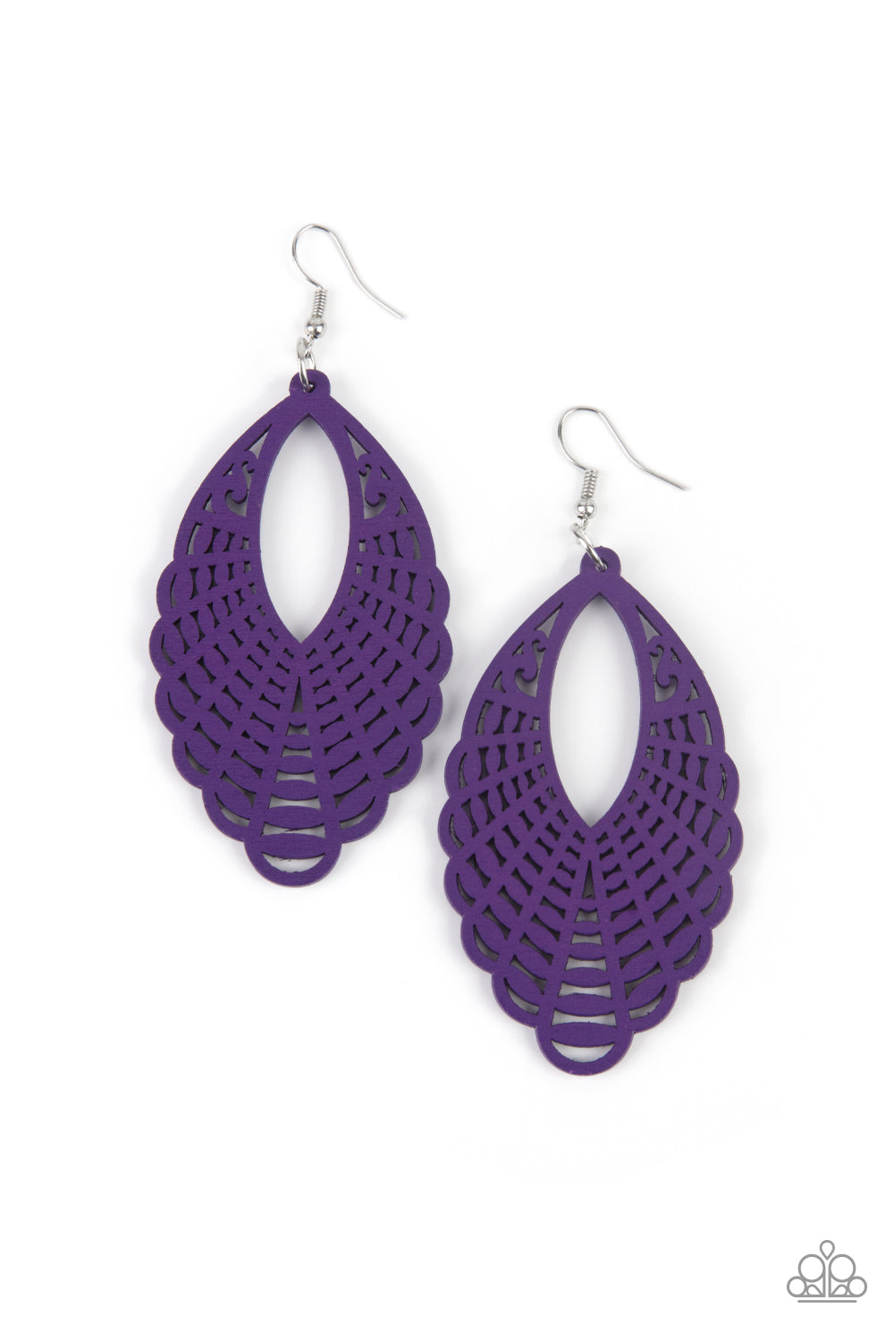 Tahiti Tankini - Purple Wood Earring