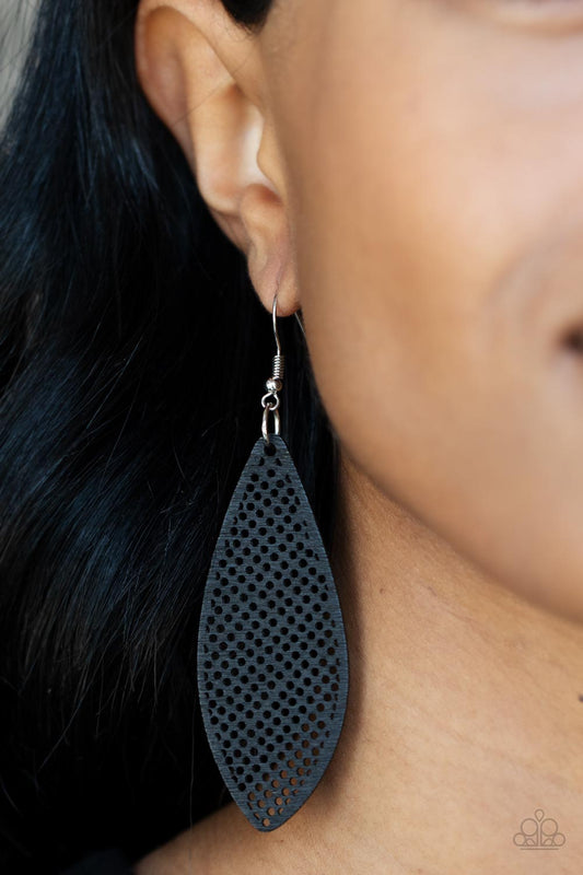 Surf Scene - Black Wood Earring