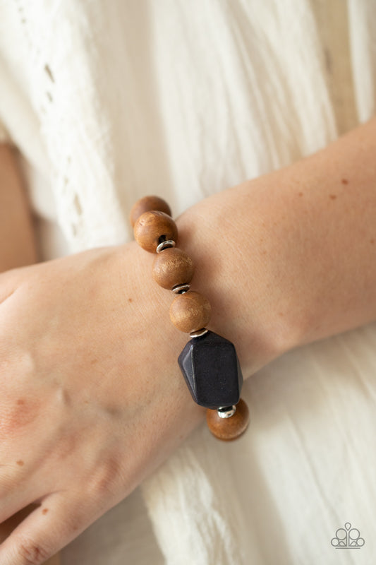 Abundantly Artisan - Black Wood Bracelet