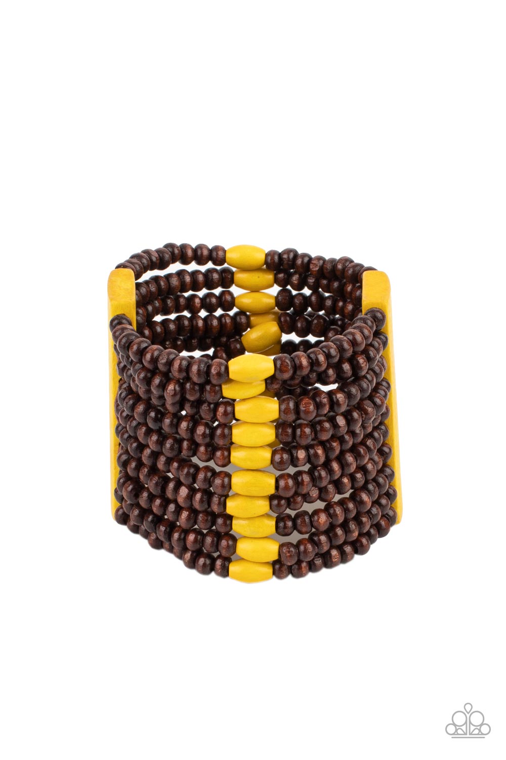 Tropical Trendsetter - Yellow Wood Bracelet