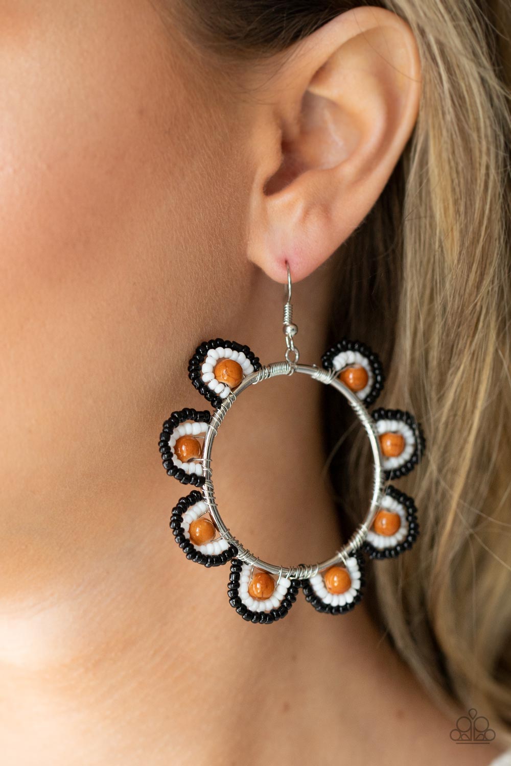 Groovy Gardens - Brown Seed Bead Earring