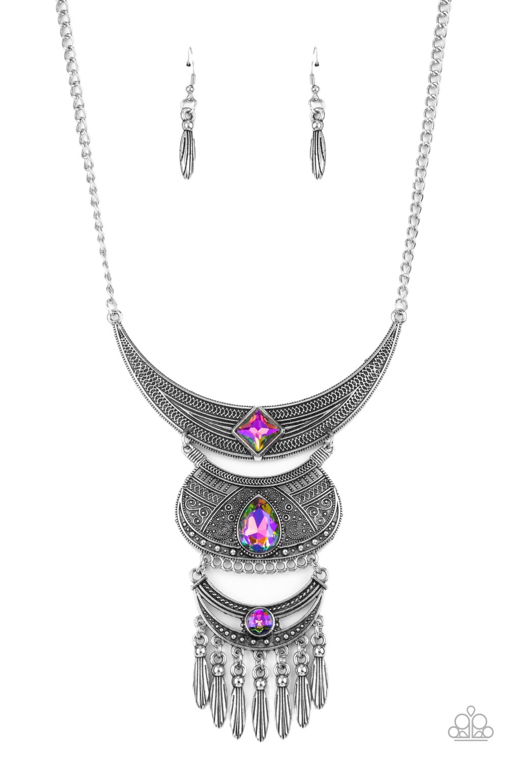 Lunar Enchantment - Multi Oil Spill Necklace