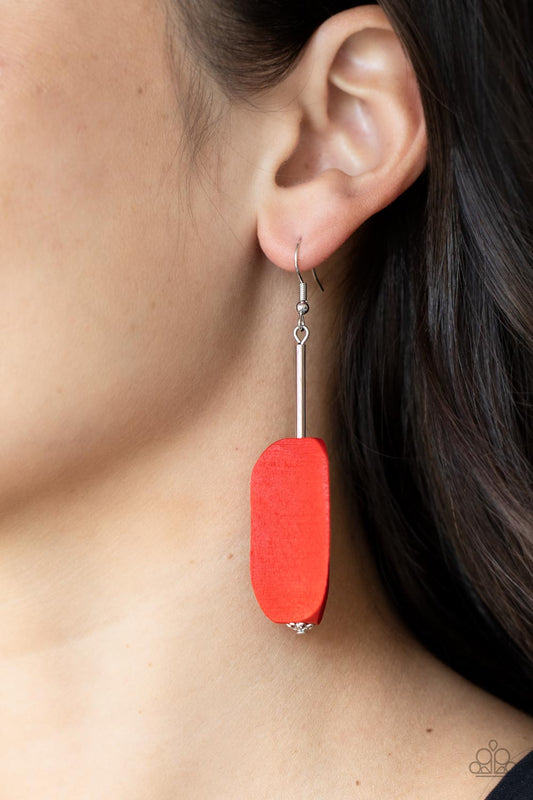 Tamarack Trail - Red Wood Earring