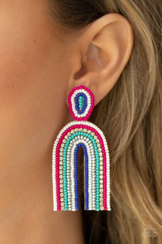 Rainbow Remedy - Multi Seed Bead Earring
