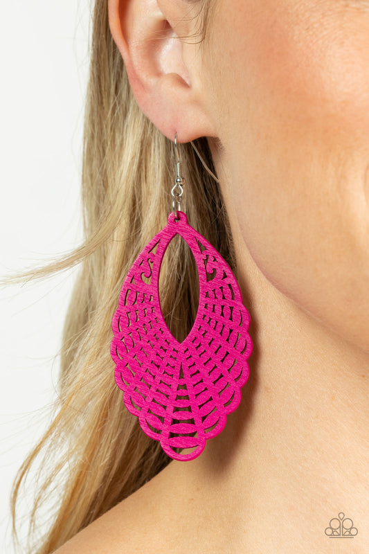 Tahiti Tankini - Pink Wood Earring