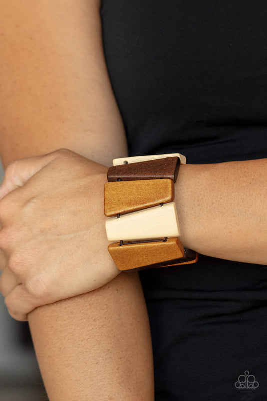 Barbados Backdrop - Multi Wood Bracelet