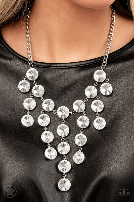 Spotlight Stunner - White Blockbuster Necklace