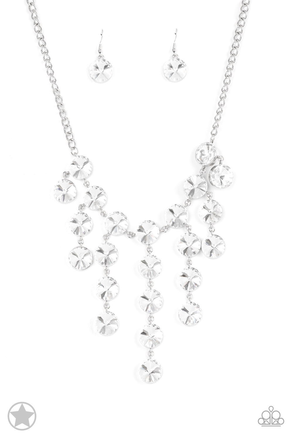 Spotlight Stunner - White Blockbuster Necklace