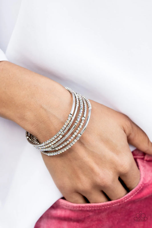 Camera Shy Simmer - Multi Coil Bracelet
