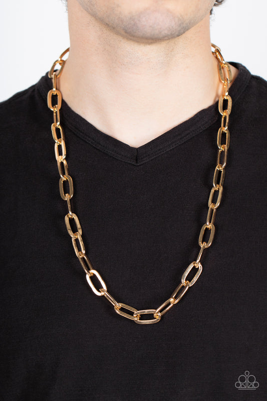 Urban Quarterback - Gold Mens Necklace