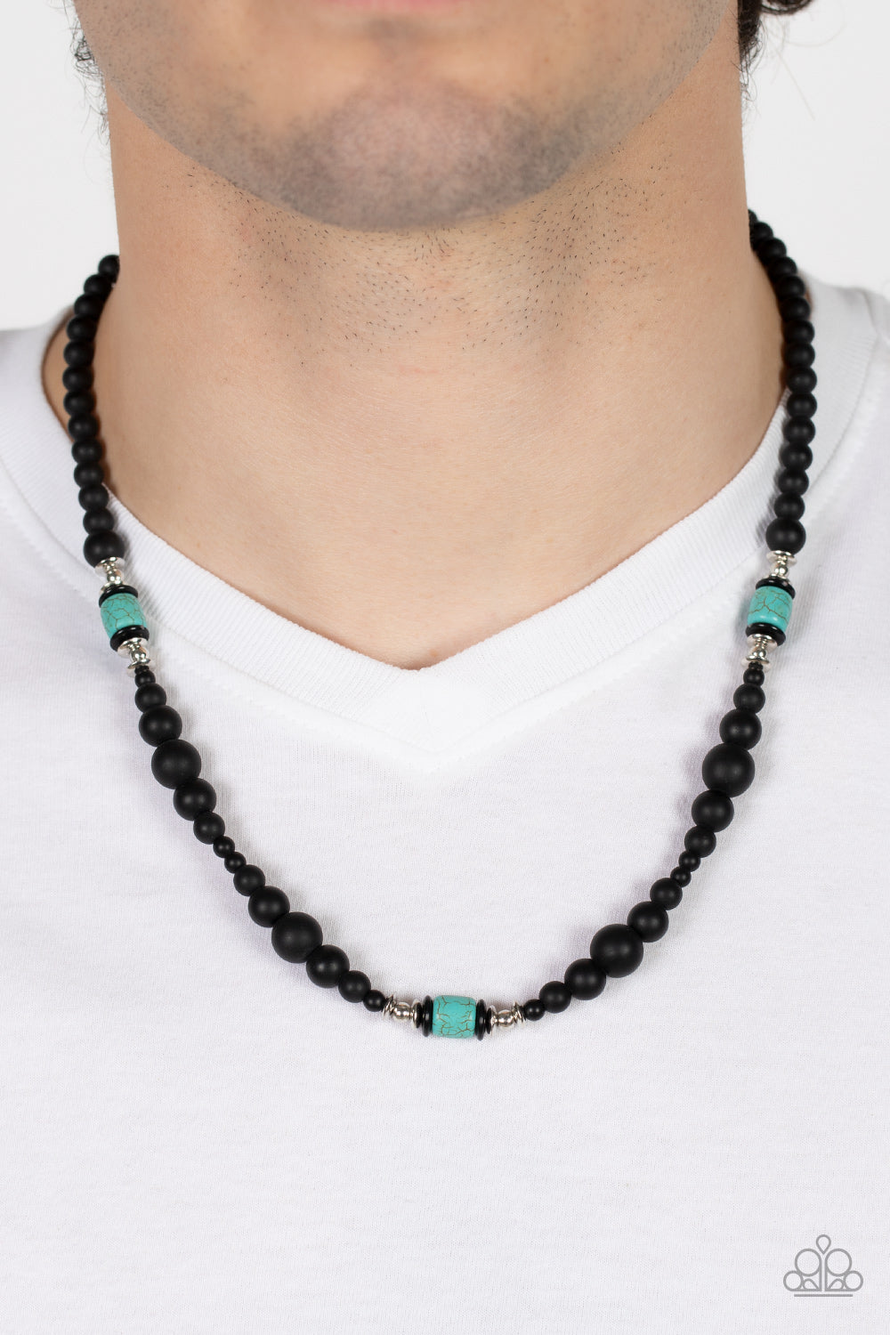 Stone Synchrony - Blue Urban Necklace