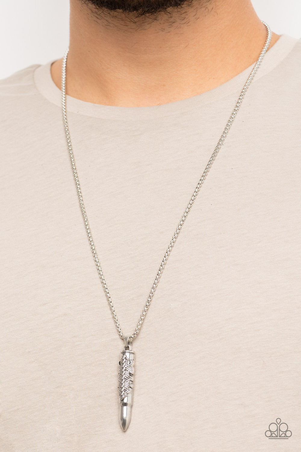 Mysterious Marksman - Silver Mens Necklace