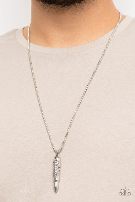Mysterious Marksman - Silver Mens Necklace