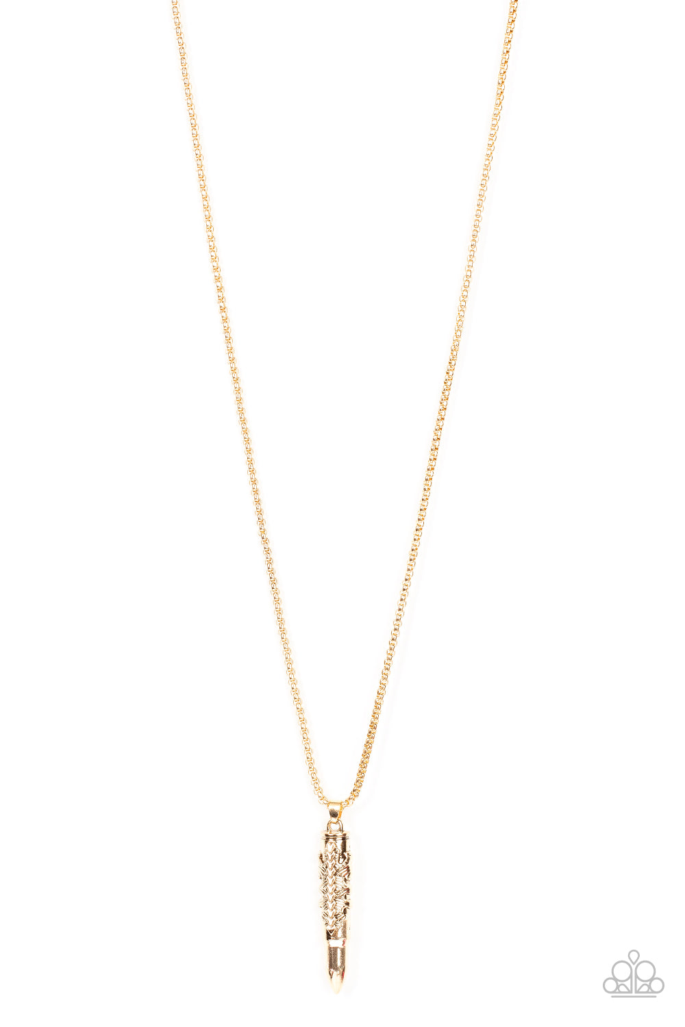 Mysterious Marksman - Gold Mens Necklace