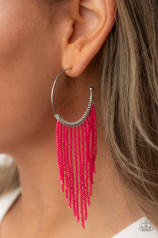 Saguaro Breeze - Pink Seed Bead Earring