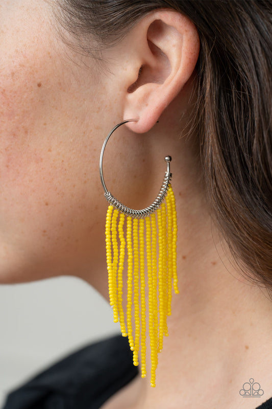 Saguaro Breeze - Yellow Seed Bead Earring