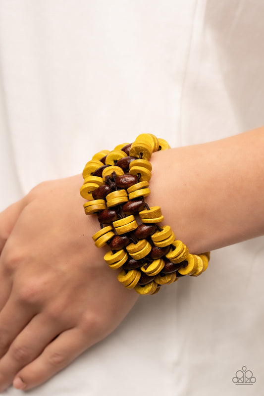Galapagos Go-Getter - Yellow Wood Bracelet