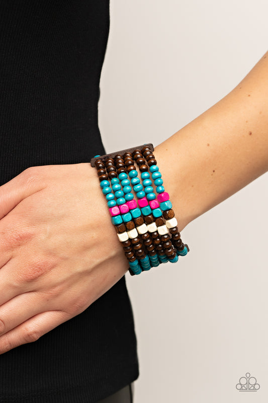 Dive into Maldives - Blue Wood Bracelet