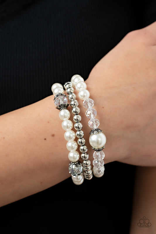 Positively Polished - White Pearl Bracelet