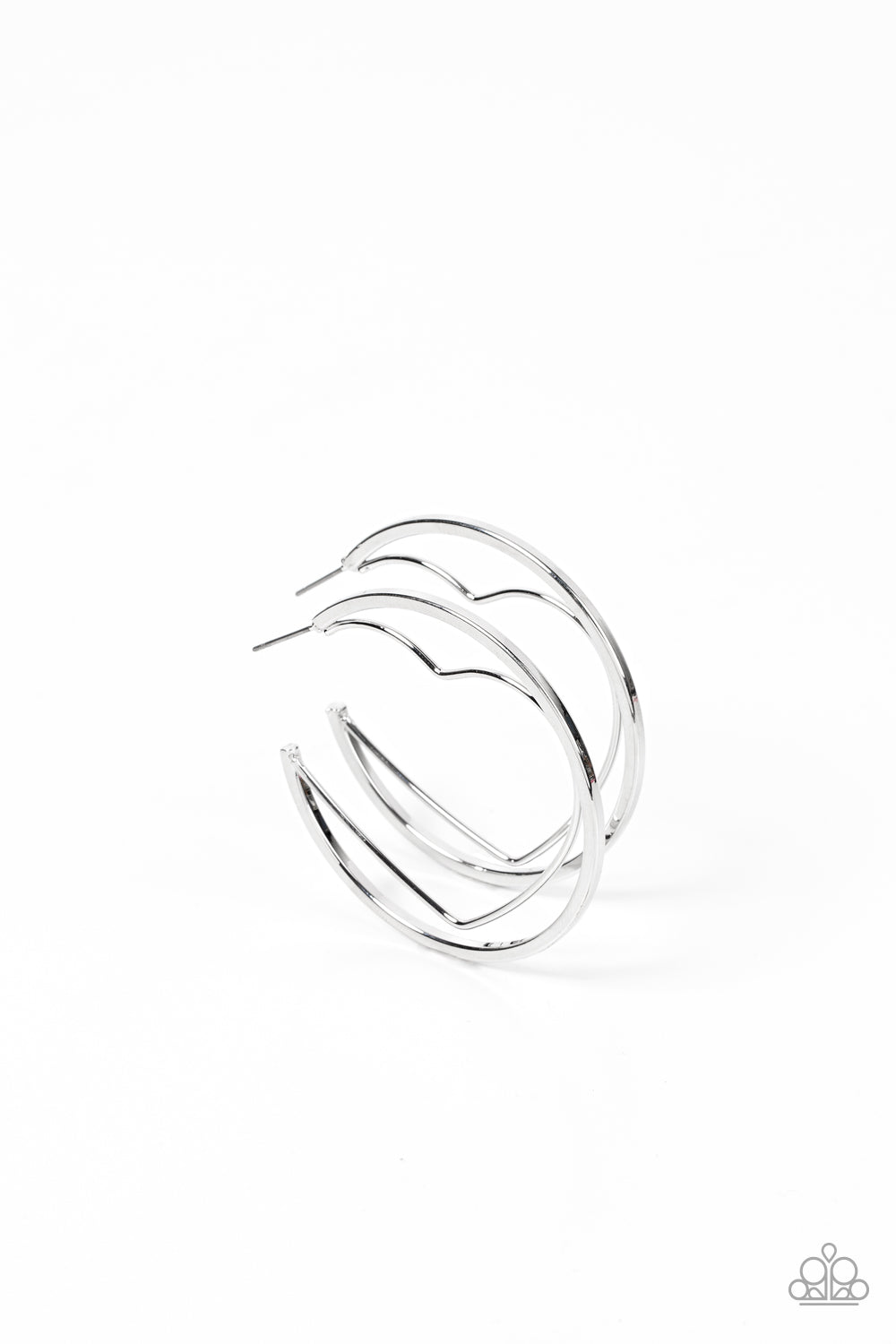Love Goes Around - Silver Hoop Earring