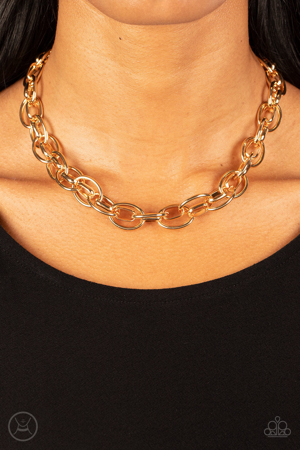 Tough Crowd - Gold Choker Necklace