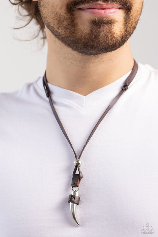 Show Your Claws - Brown Urban Necklace