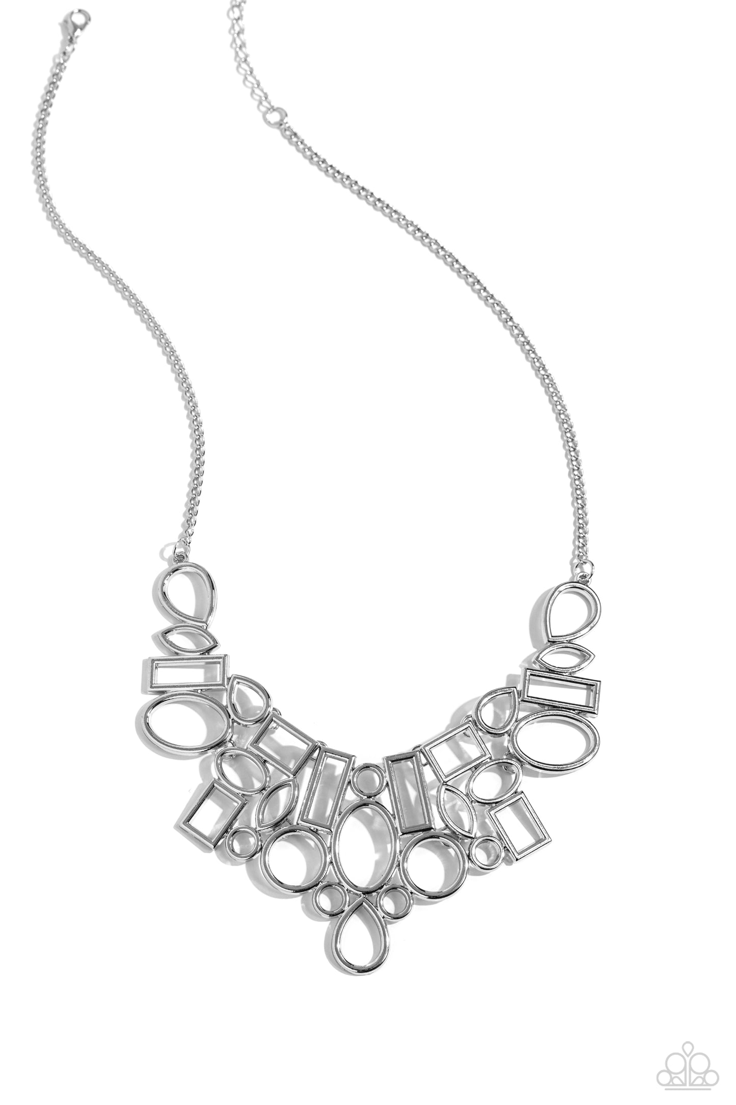 Geometric Grit - Silver Necklace