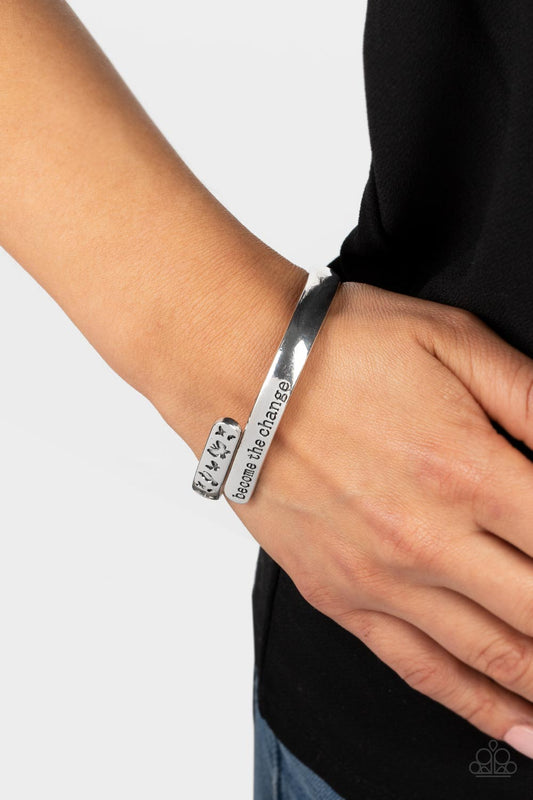 WINGS of Change - Silver Bracelet (Inspirational)