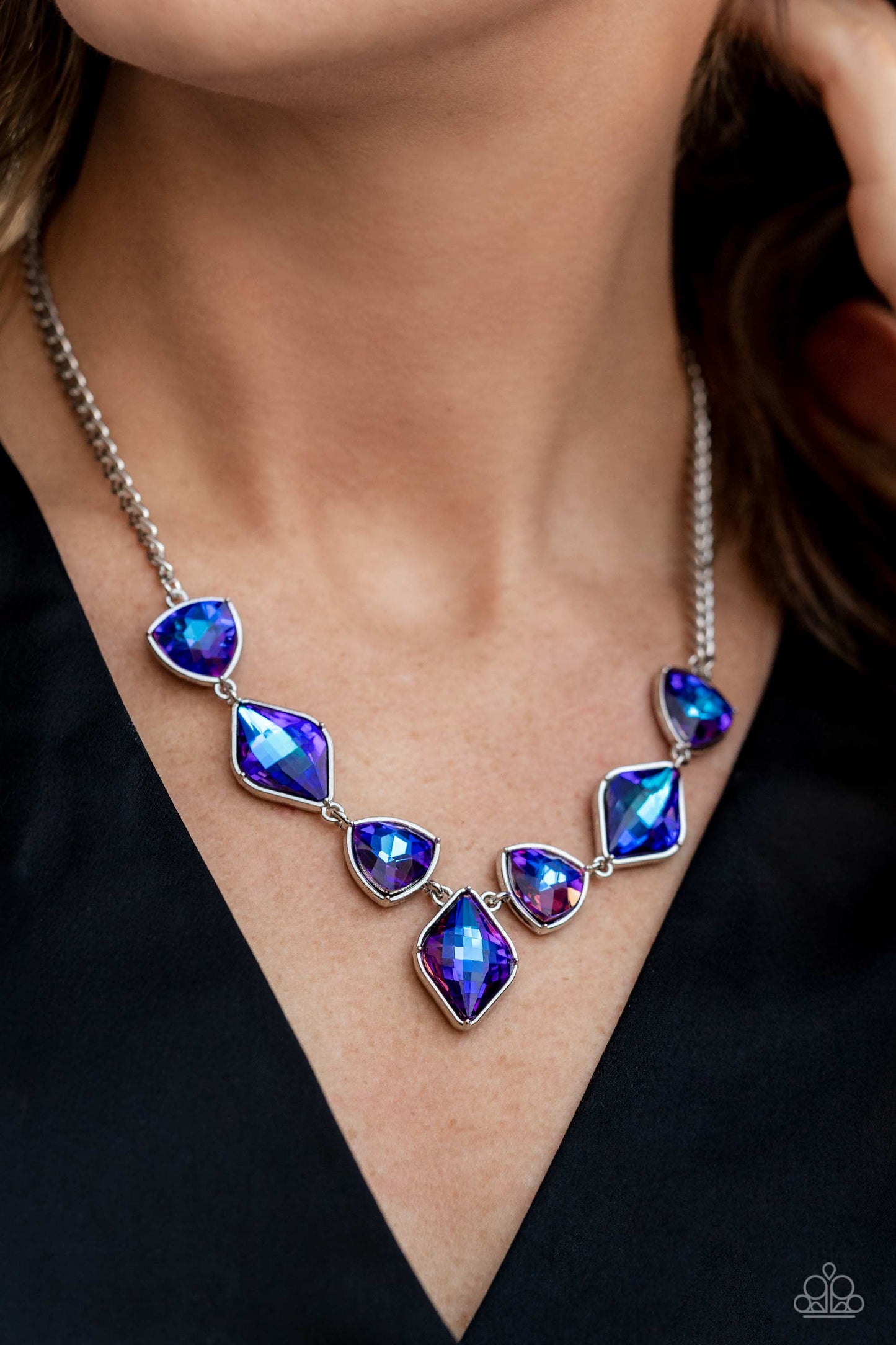Glittering Geometrics - Purple Necklace (LOP)