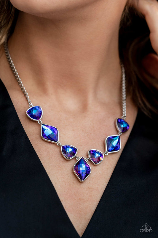 Glittering Geometrics - Purple Necklace (LOP)