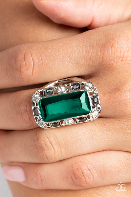 Radiant Rhinestones - Green Ring 0234