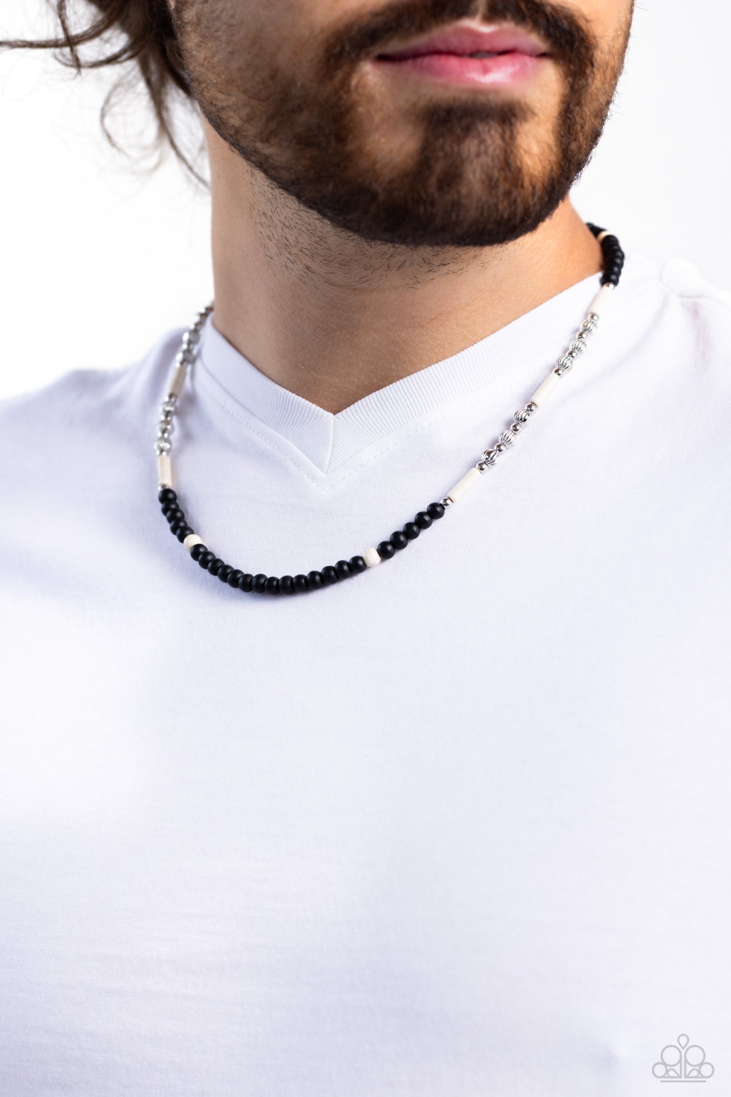 Volcanic Valiance - White Urban Necklace