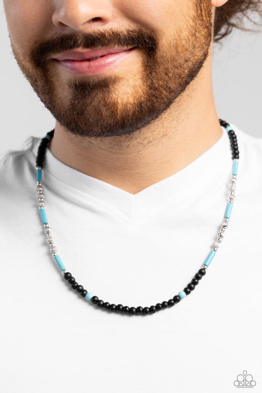 Volcanic Valiance - Blue Urban Necklace