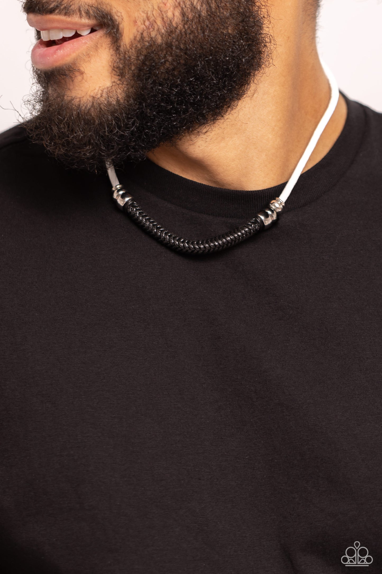 Corded Chivalry - White Urban Necklace