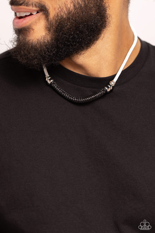 Corded Chivalry - White Urban Necklace