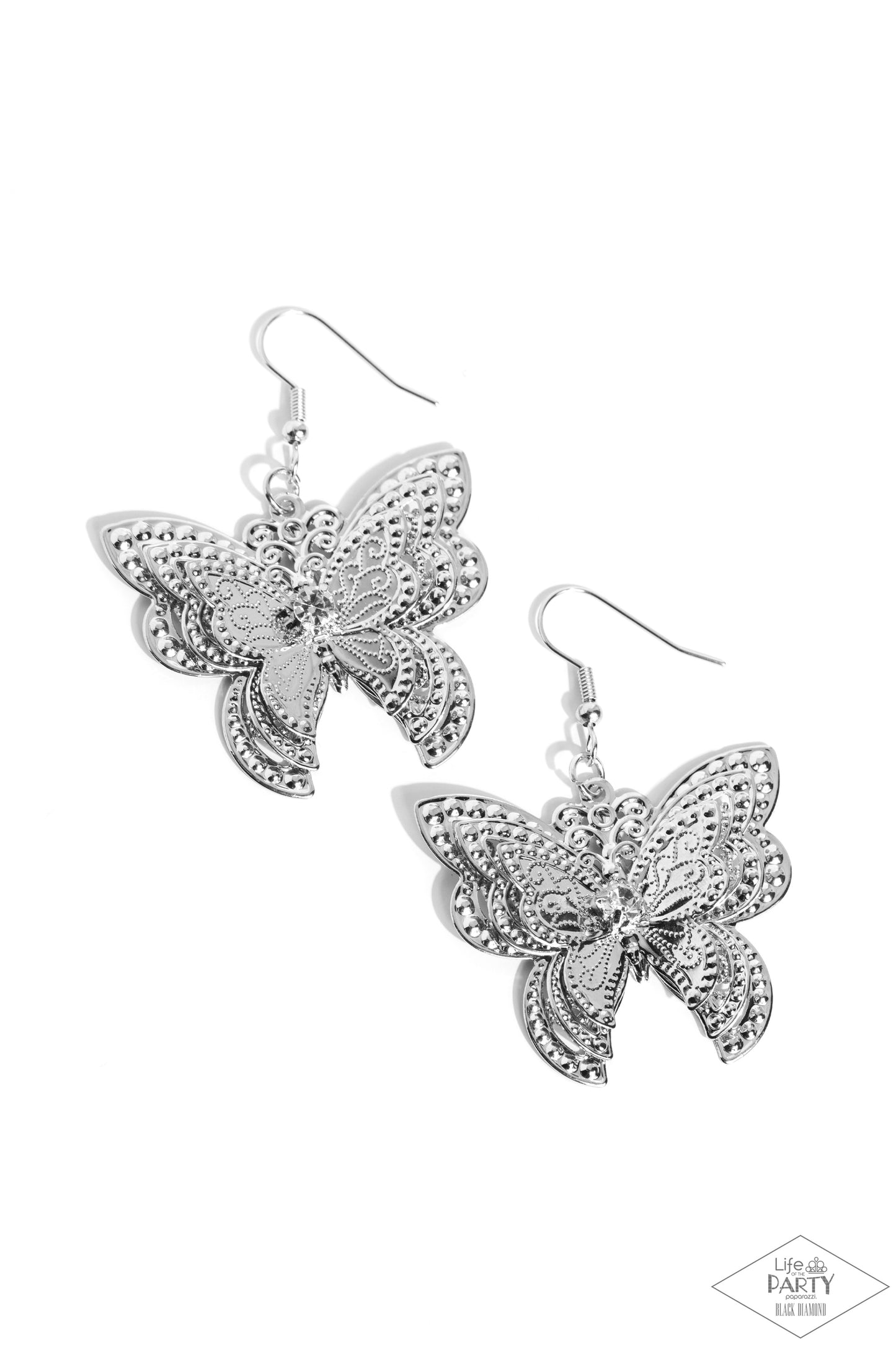 Layered Launch - White Earring (LOP)