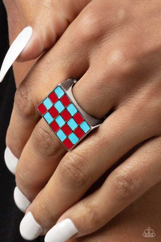 Checkerboard Craze - Red Ring 0194