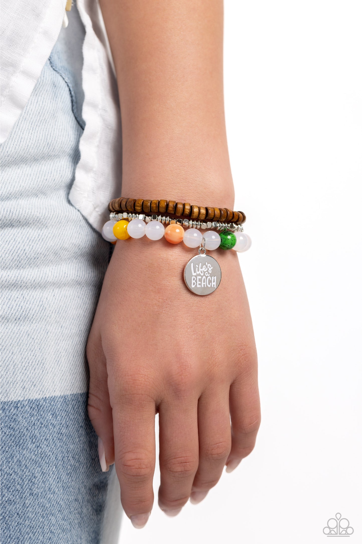 Life's a Beach - White Bracelet