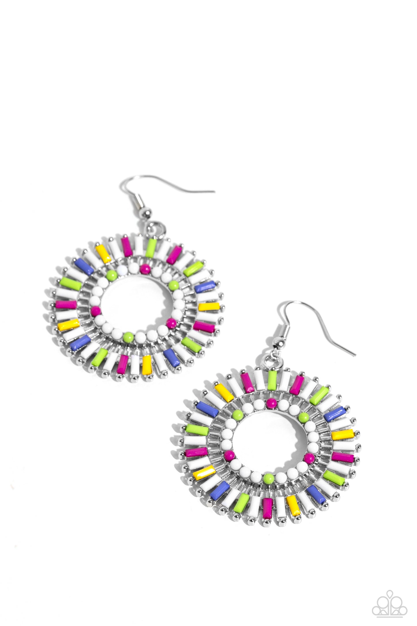 Ferris Wheel Finale - White Earring