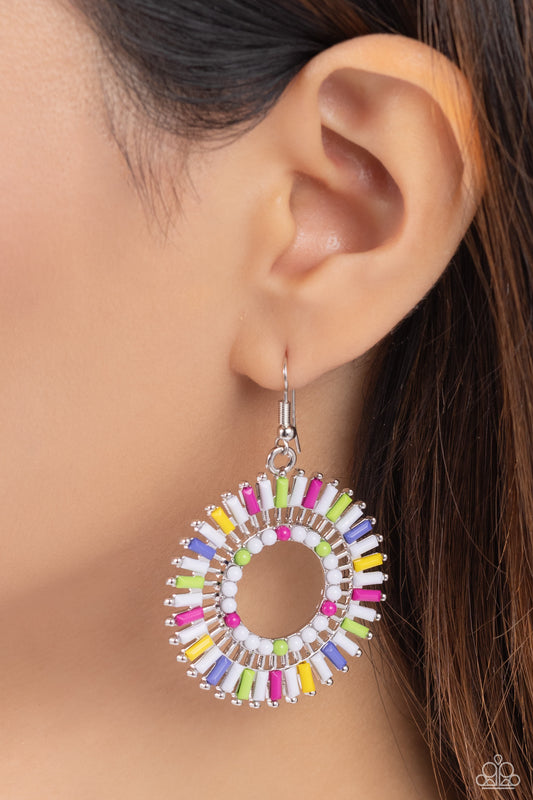 Ferris Wheel Finale - White Earring